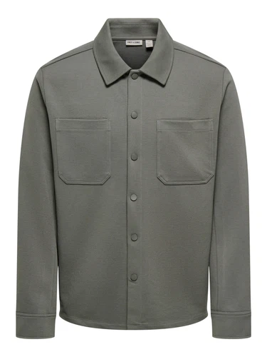 Only & Sons Herren Hemdjacke ONSNEWKODYL LS PATCH PKT OVERSHIRT - Regular Fit