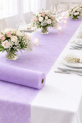 25m Vlies Stoff Rolle 70cm breit – Edler Tischläufer & Dekostoff für Hochzeit – Hochwertiges Tischvlies am Stück