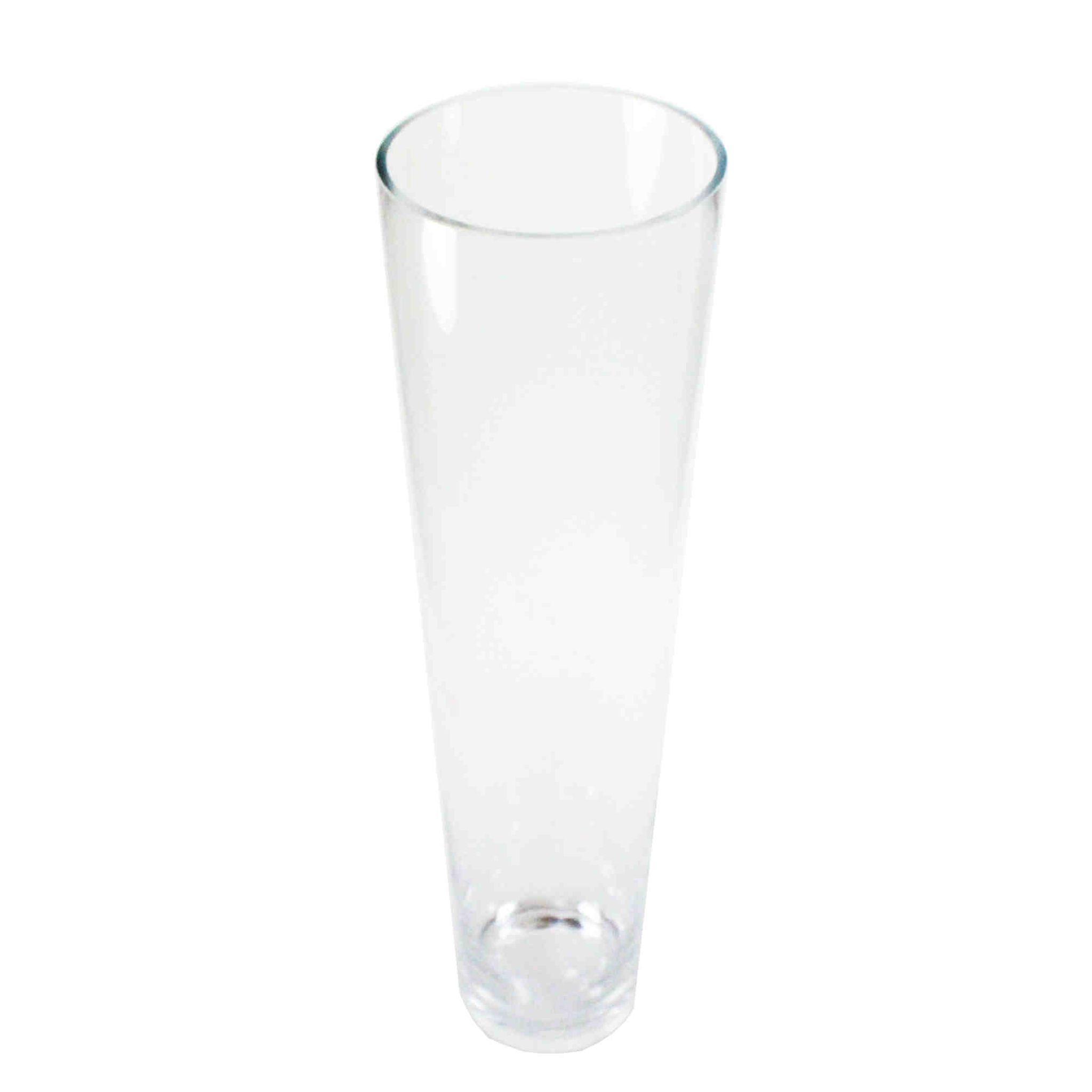 Bodenvase D19x70cm konisch rund Glasvase Tischvase Dekovase Blumenvase Glas