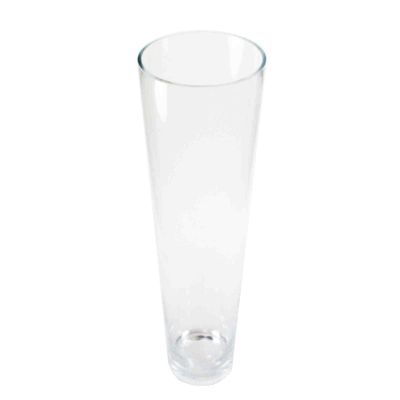 Glas-Bodenvase konisch, 70 cm hoch, Ø 14–19 cm