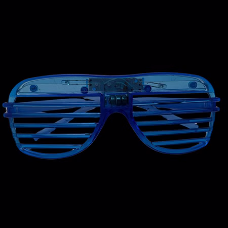Blaue LED-Brille Atzenbrille