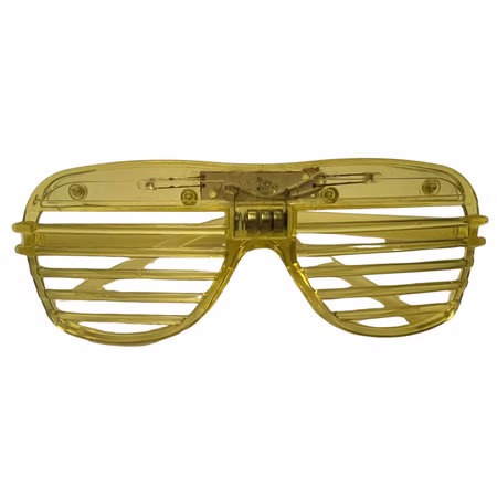 Gelbe LED-Brille Atzenbrille