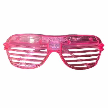 Pinke LED-Brille Atzenbrille