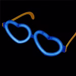 Herzbrille blau Herzbrille blau
