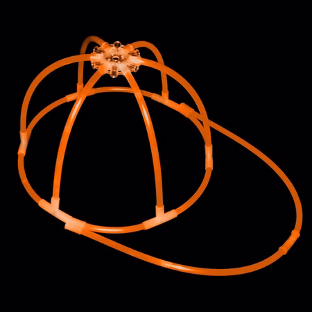 Leuchtende Kappen – Orange