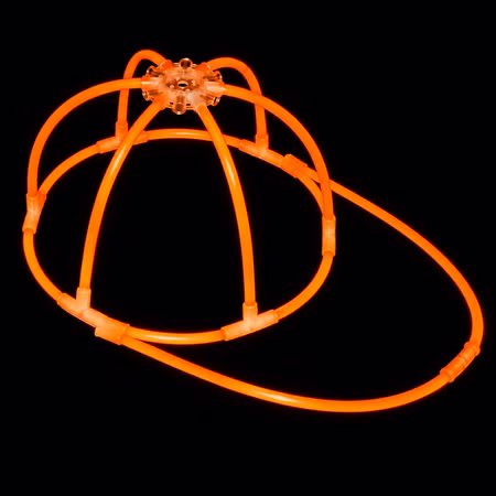 Leuchtende Kappen – Orange