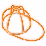 1 Knicklichter Leucht Kappe | ORANGE | Komplett-Set 1 Knicklichter Leucht Kappe | ORANGE | Komplett-Set