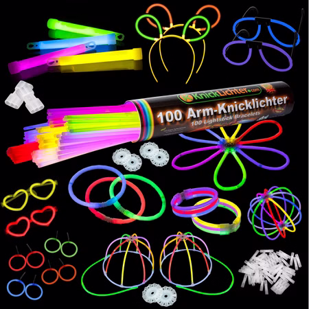 Knicklichter Party Box XXXL | Alle Topseller in einer Geschenkverpackung Knicklichter Party Box XXXL | Alle Topseller in einer Geschenkverpackung