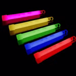 25 Maxi Power Knicklichter 5 FARBEN MIX 150 x 15 mm inkl. Kordel und Spezialaufhängung
