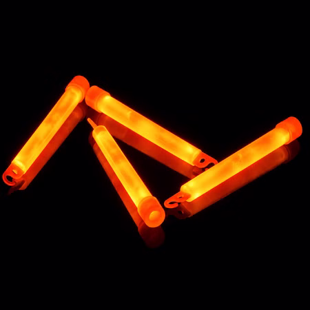 Maxi Power Knicklichter Orange – 8 Std. Leuchtdauer mit Quick-Klick-Aufhängung
