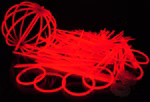 100 Arm Knicklichter in ROT inkl. hochflexiblen TopFlex Verbindern
