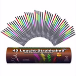 45 leuchtende Knicklichter Strohhalme 5 FARBEN MIX 