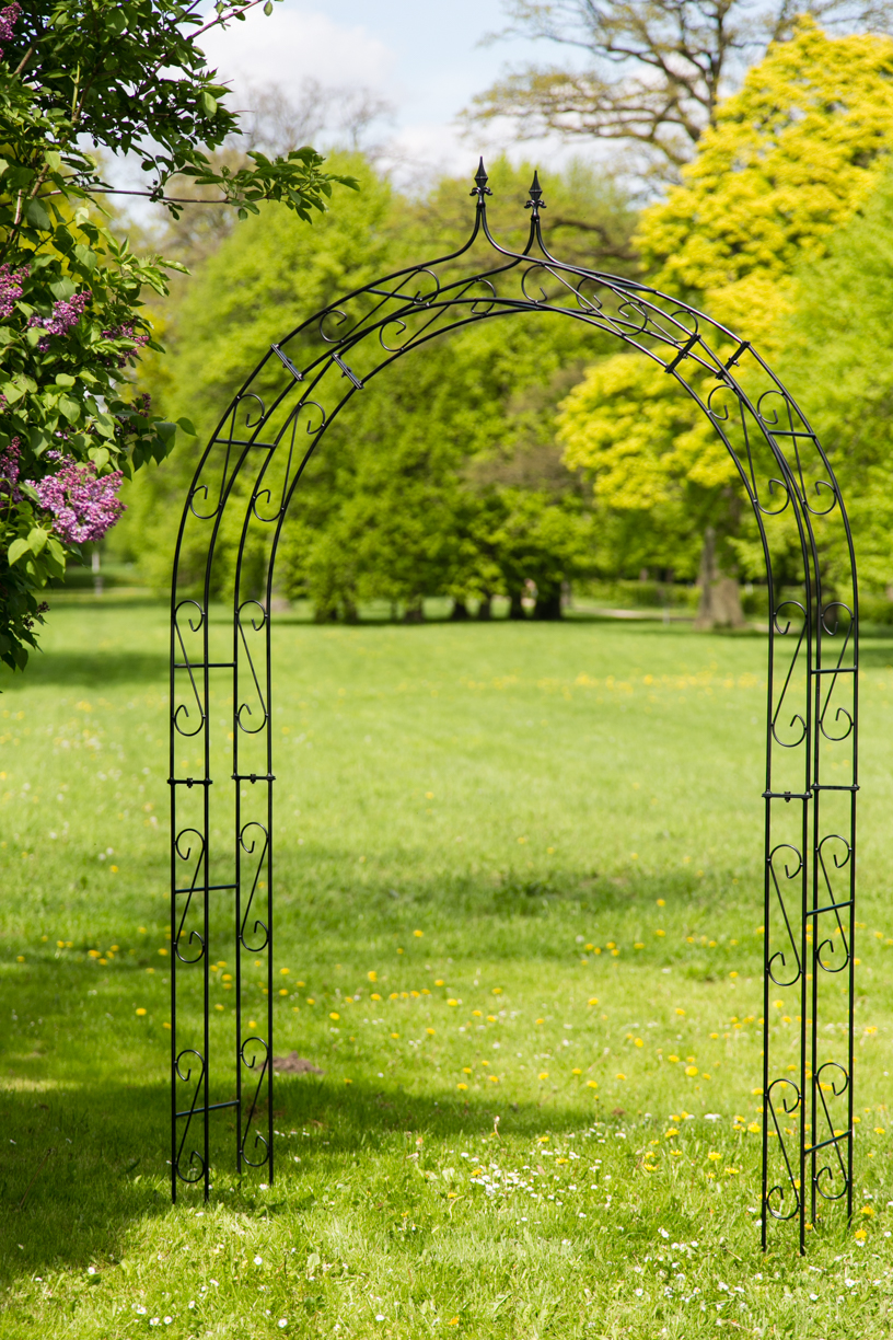 Rosenbogen 200cm Schwarz mit Spitze