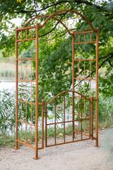 Aufun Rosenbogen Mit Tür 220 Cm – Metall-Gartenbogen Mit Rankgitter, Pflanzkästen & Abschließbarem Doppeltor, Schwarz Aufun Rosenbogen Mit Tür 220 Cm – Metall-Gartenbogen Mit Rankgitter, Pflanzkästen & Abschließbarem Doppeltor, Schwarz