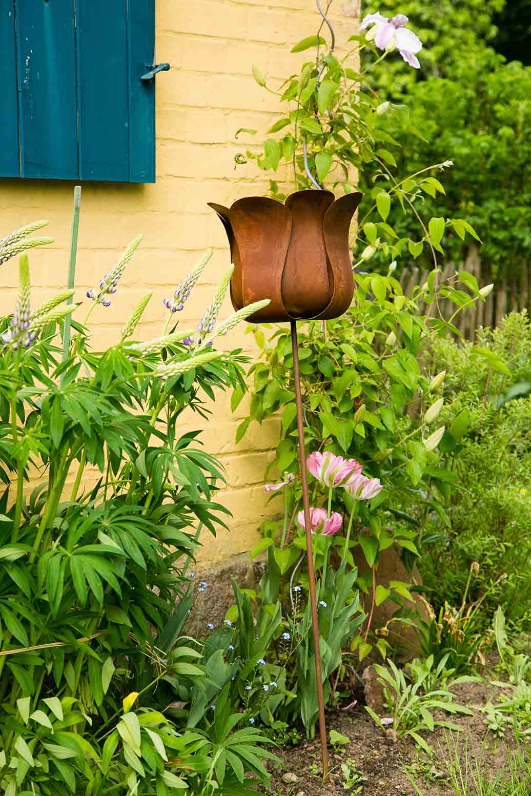 Gartenstecker Rankstab TULPE, Rost