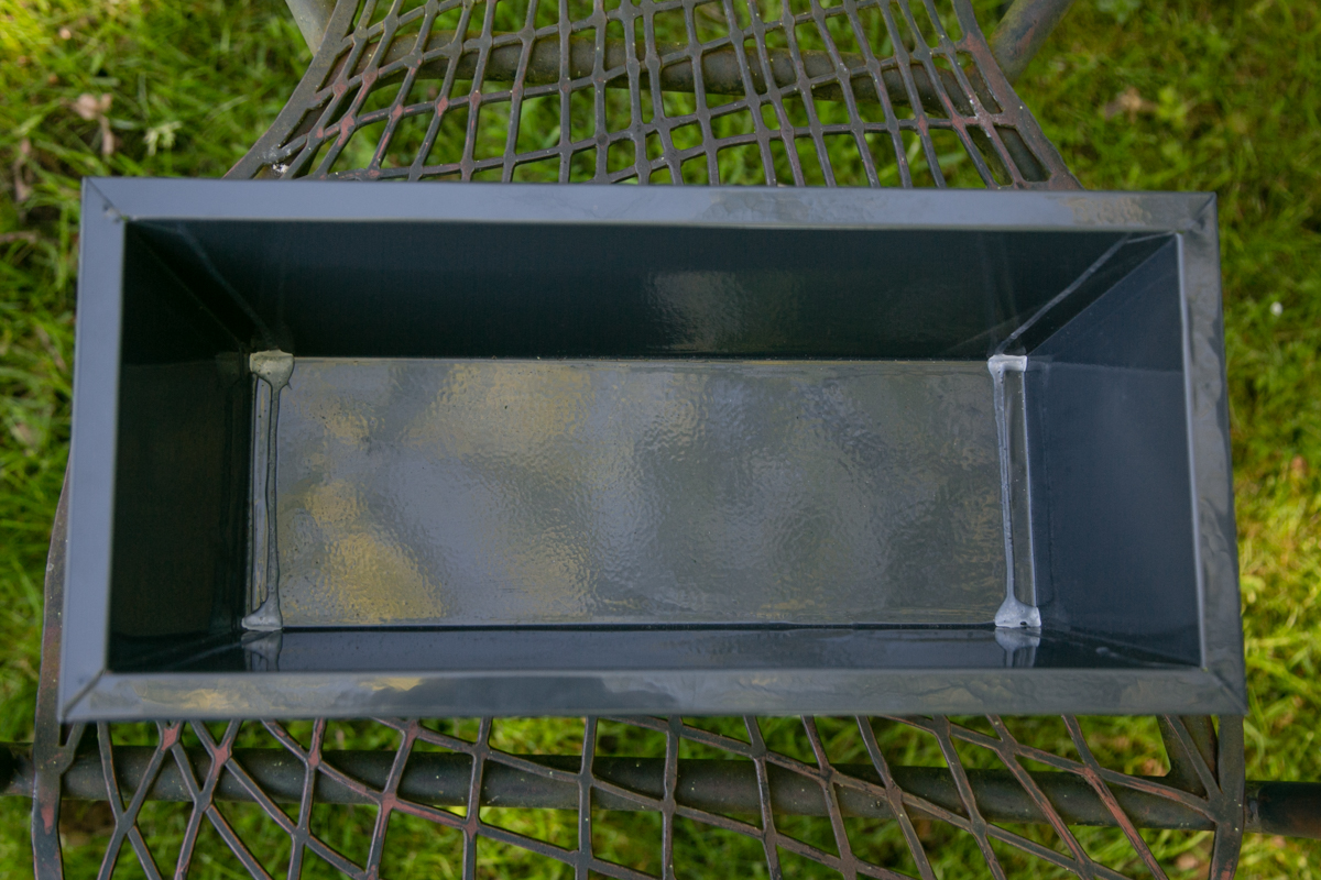 Blumenkasten / Balkonkasten, Zink + Anthrazit 40cm