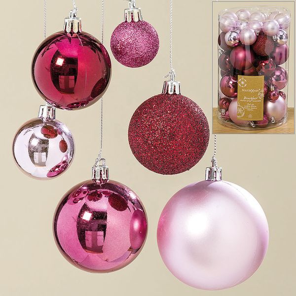 50tlg. Baumschmuck im Set - Kunststoff