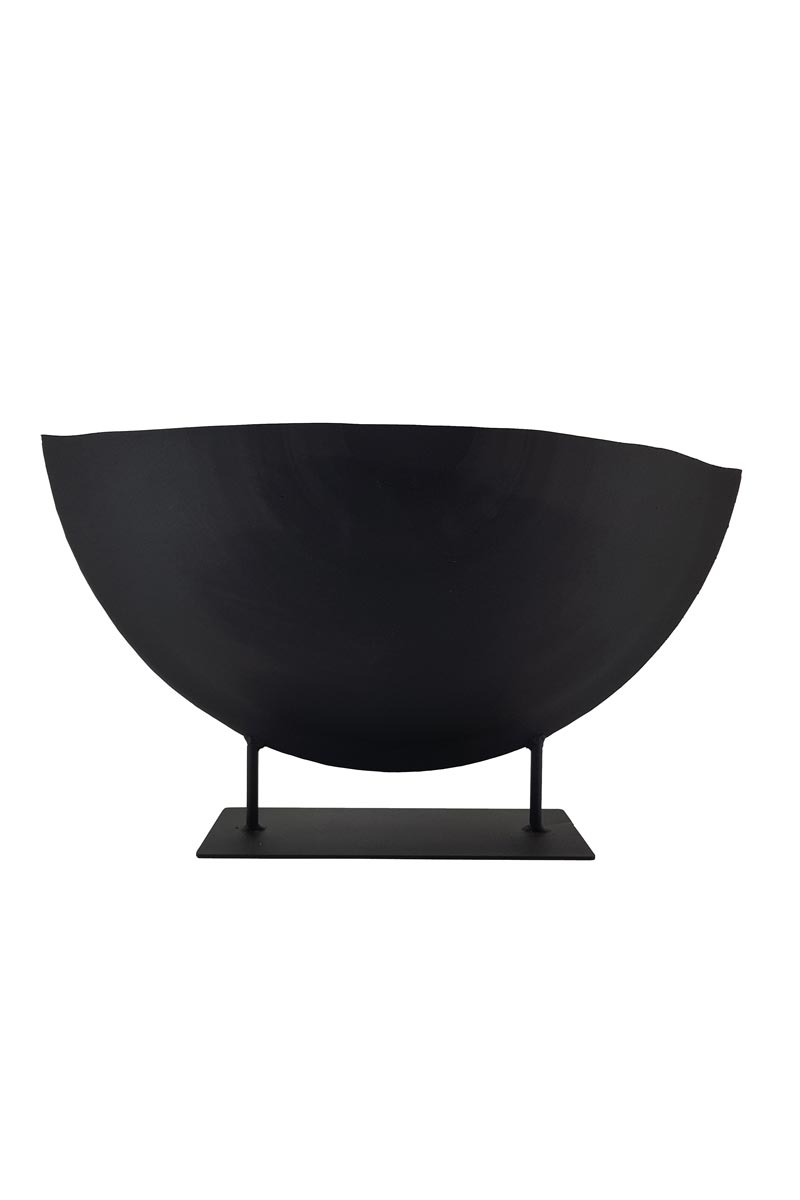 Schale oval auf Fuß ELLA, Schwarz