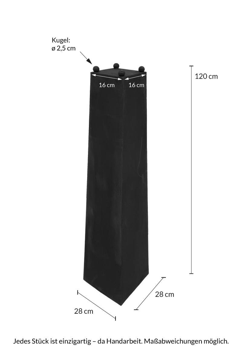 Deko-Säule TURO groß H: 120cm, Edel-Rost