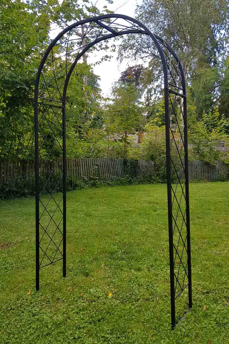 Rosenbogen Metall Lissabon klein / Breite: 100cm, Schwarz