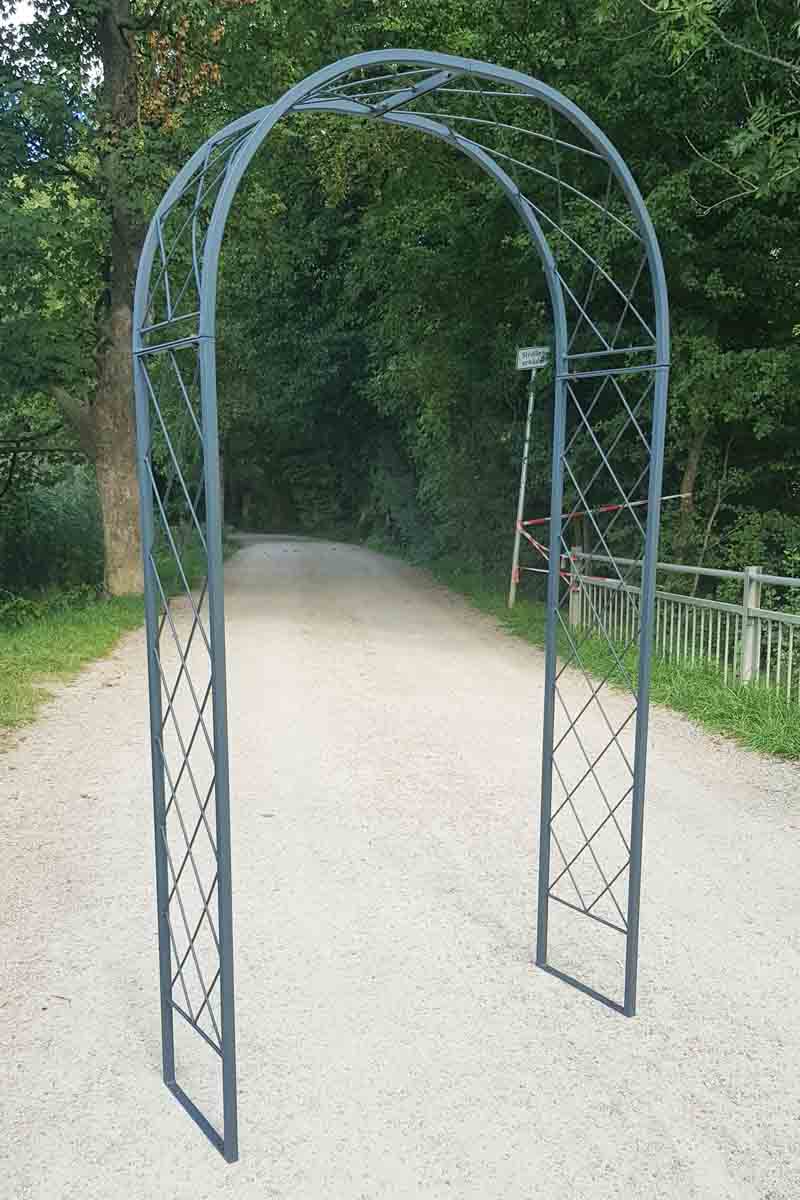 Rosenbogen Metall Lissabon klein / Breite: 100cm, Anthrazit