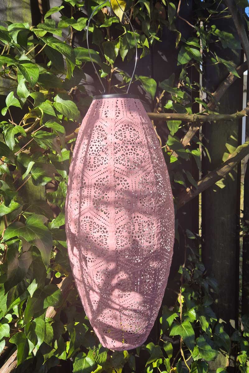 SolarLampion aus Papier für außen – 45 cm in Mint oder Rosa, einzeln oder als 2er Set