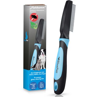 BluePet Flohkamm Läusekamm Milbenkamm