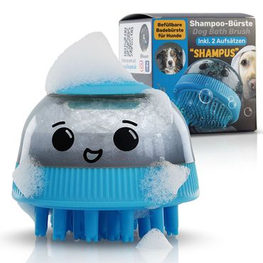 BluePet Befüllbare Badebürste für Hunde