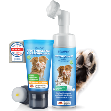 BluePet Pfotenpflege Set Pfotenschaum & Pfotenbalsam