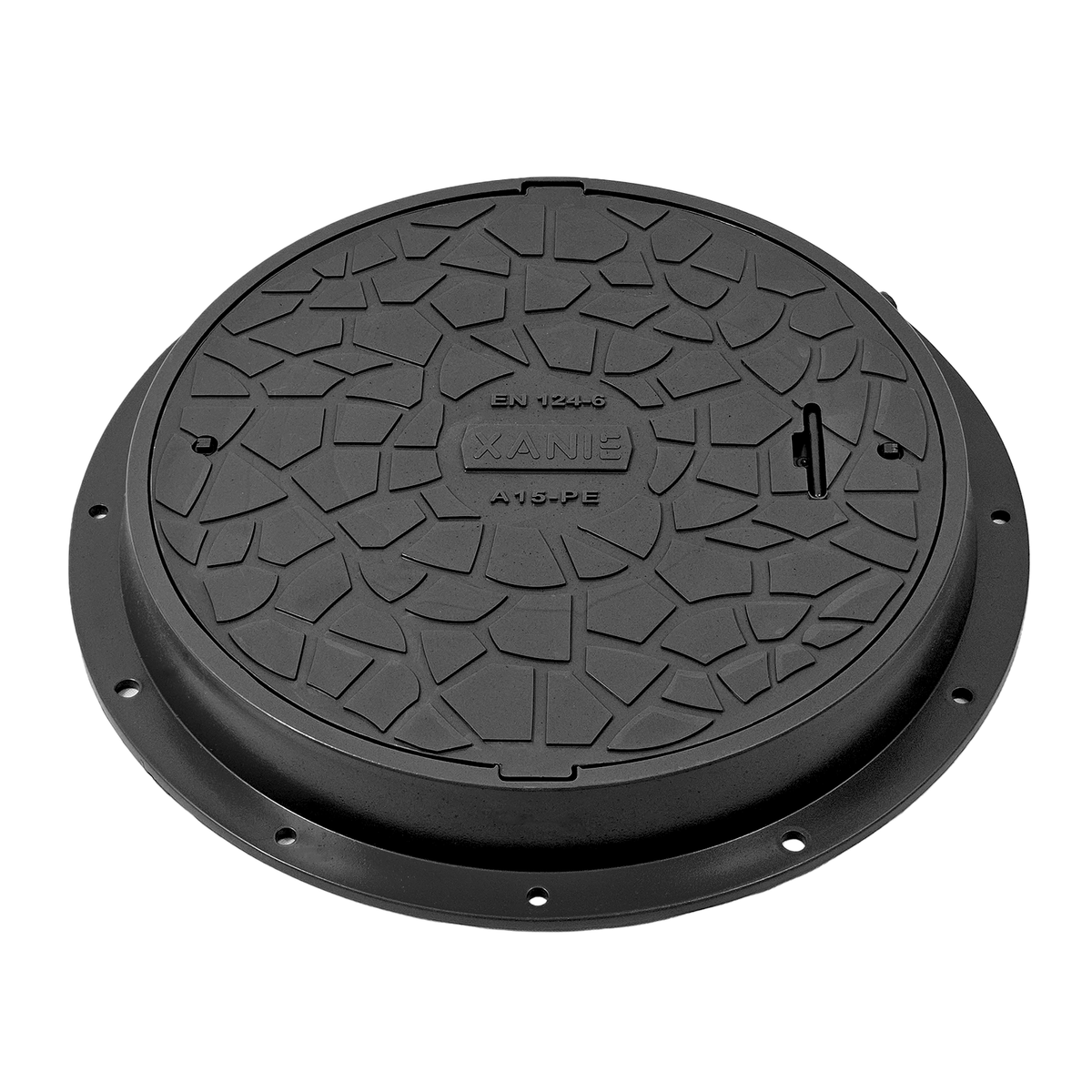 Schachtdeckel DN600 mit Rahmen 12 kg Kl.A15 Schachtabdeckung Brunnendeckel Rohr