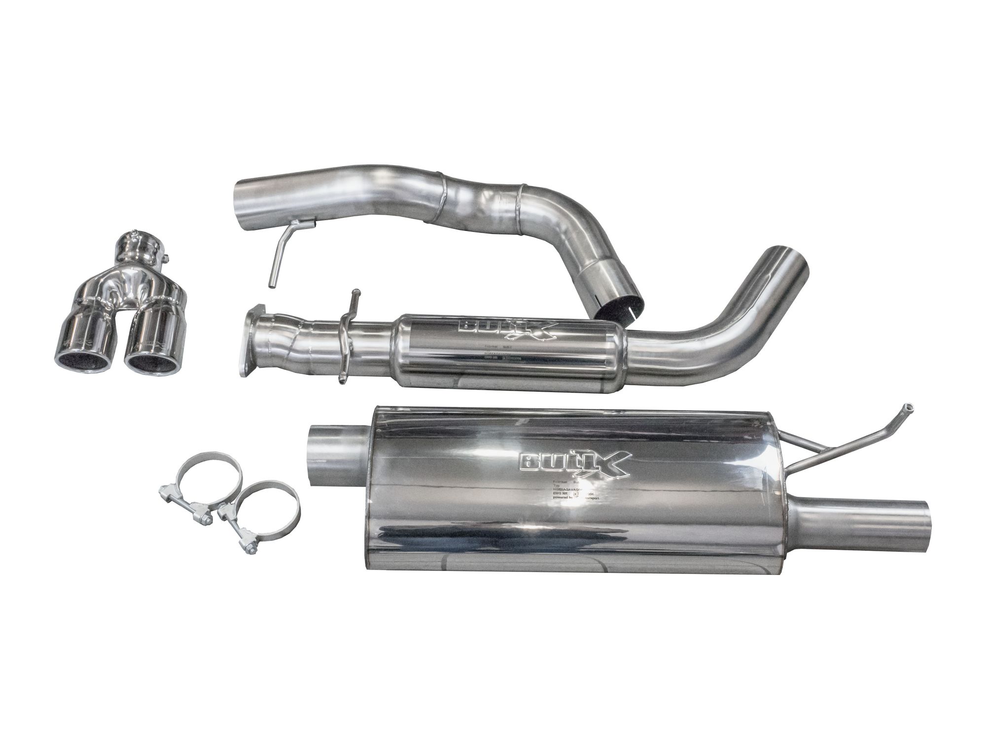 Bull-X 76mm Sportauspuff Komplettanlage VAG04 passend für Audi A3