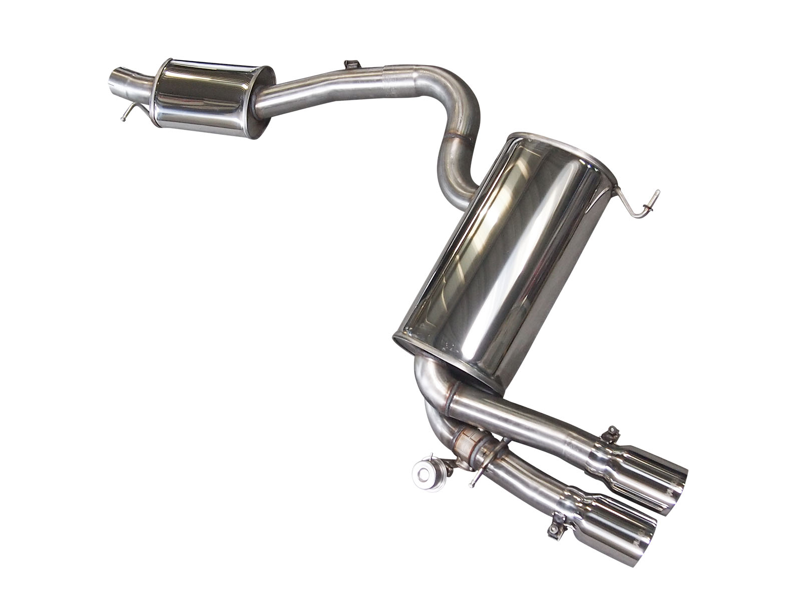 アウディA3 8P1.4用キャタライザーHG MotorSport BULL X Bull-X 76mm Sportauspuff Komplettanlage ab KAT passend für Audi S3