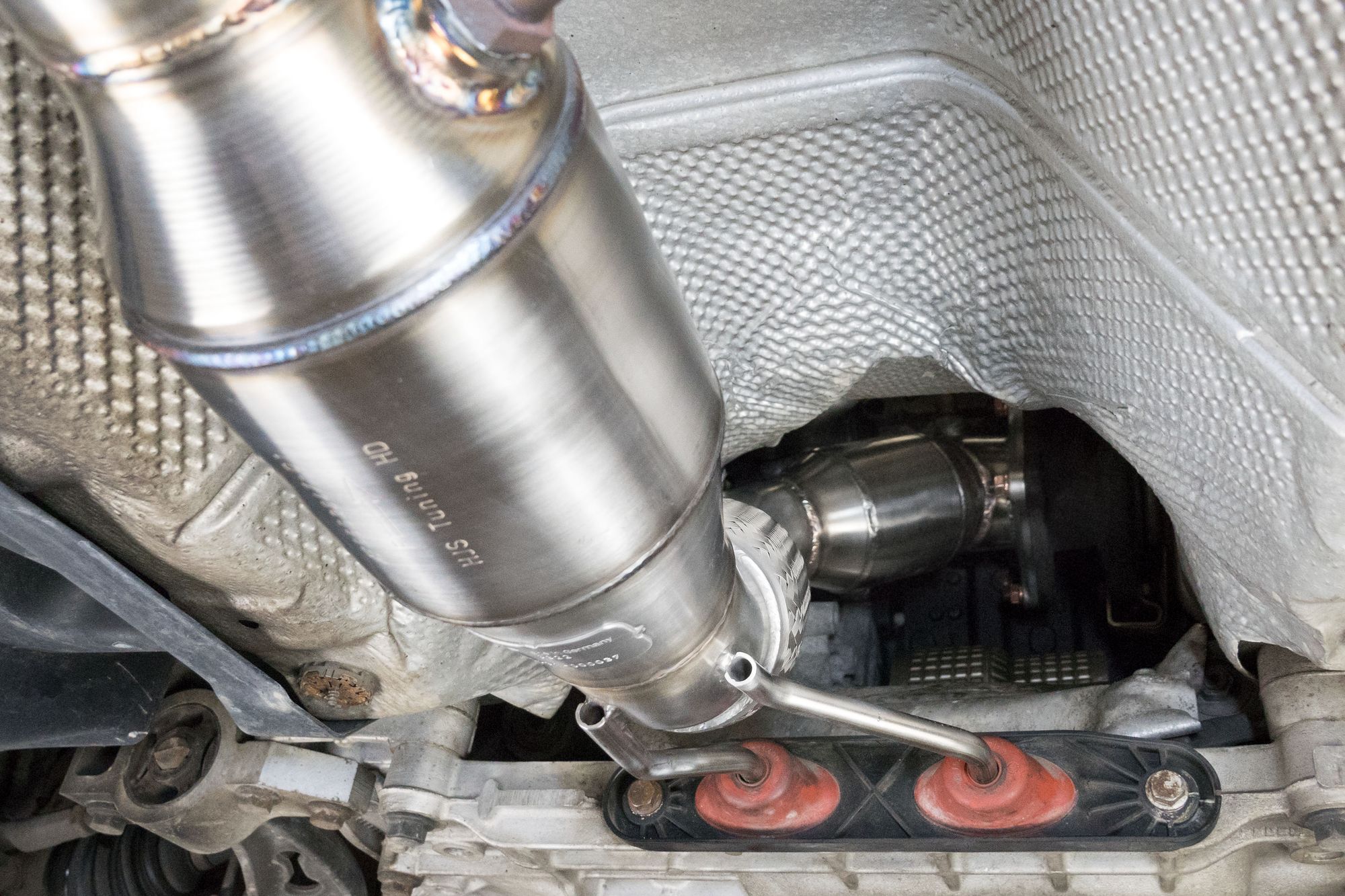 Bull-X Downpipe mit HJS Sportkat für E4/E5 und 89mm Oberteil für