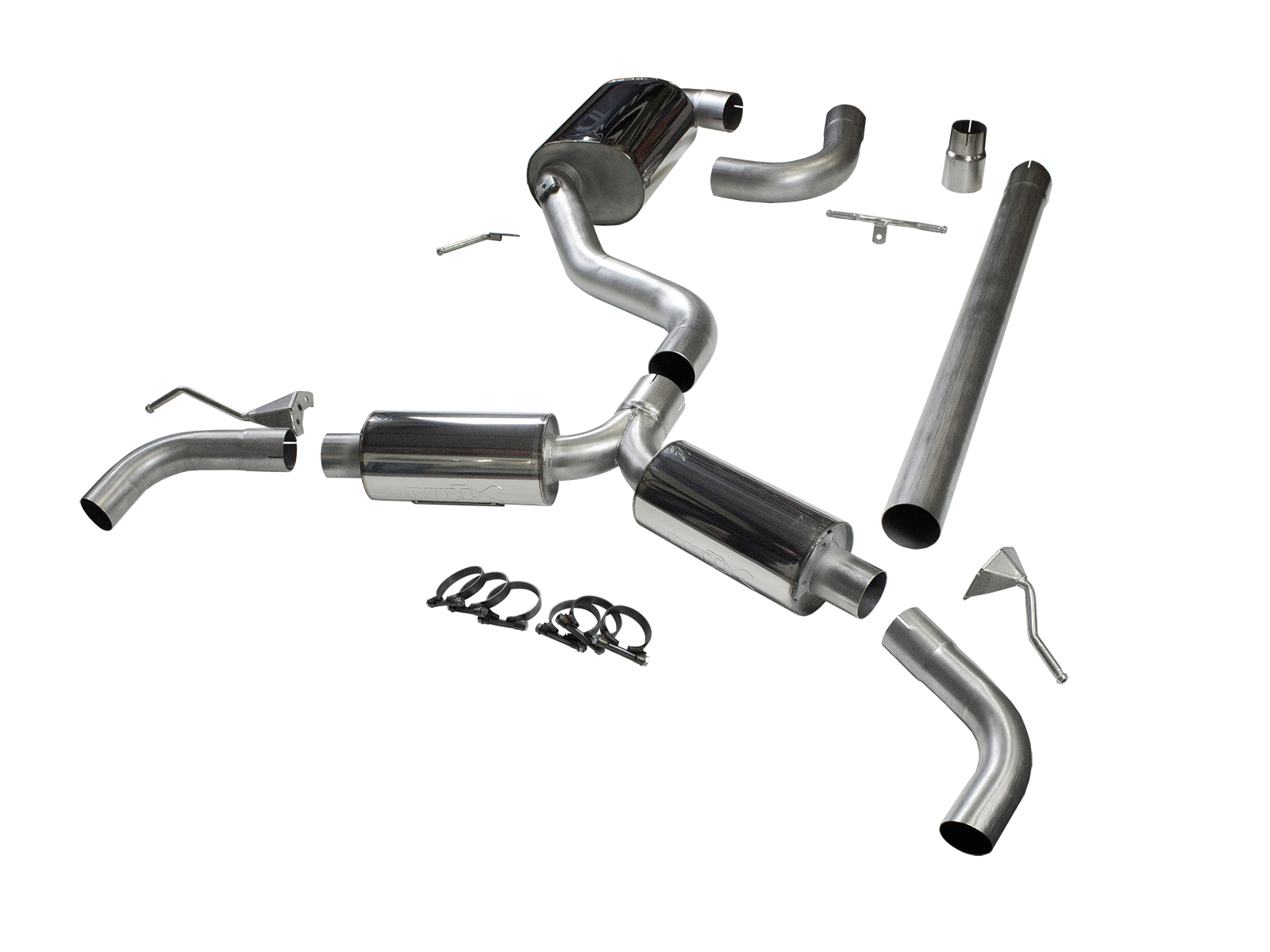 Bull-X 76mm Duplex Sportauspuff Komplettanlage passend für Audi A3