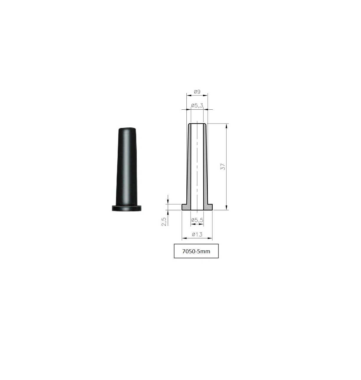 netproshop Kabelknickschutz Knickschutztülle aus weich PVC schwarz für Kabelreparatur, Größe:5 mm, Menge:10 Stueck