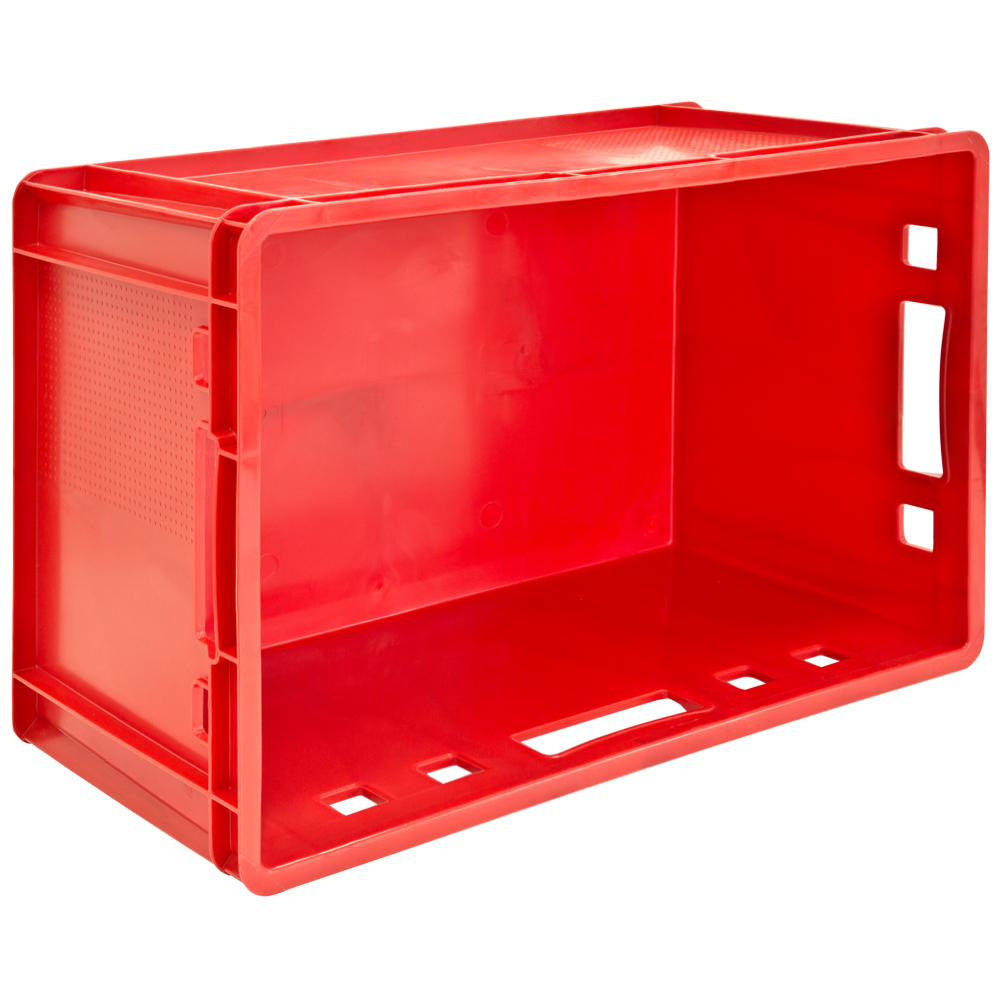 2x Stapelkiste rot E3 Metzgerkiste Lagerkiste Transportbox Lagerbehälter