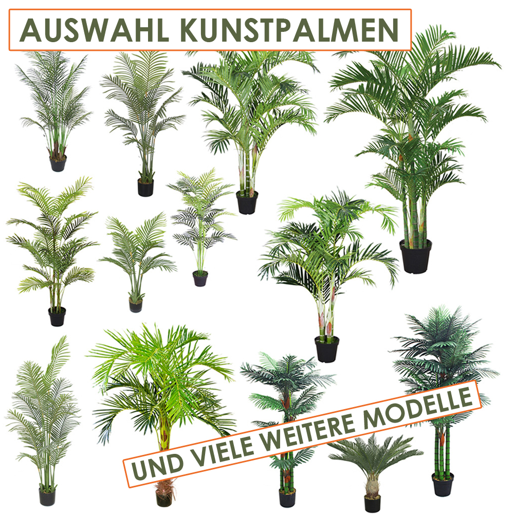 Kunstpflanze Kunstpalme Palme Palmenbaum Auswahl Künstliche Pflanze Decovego