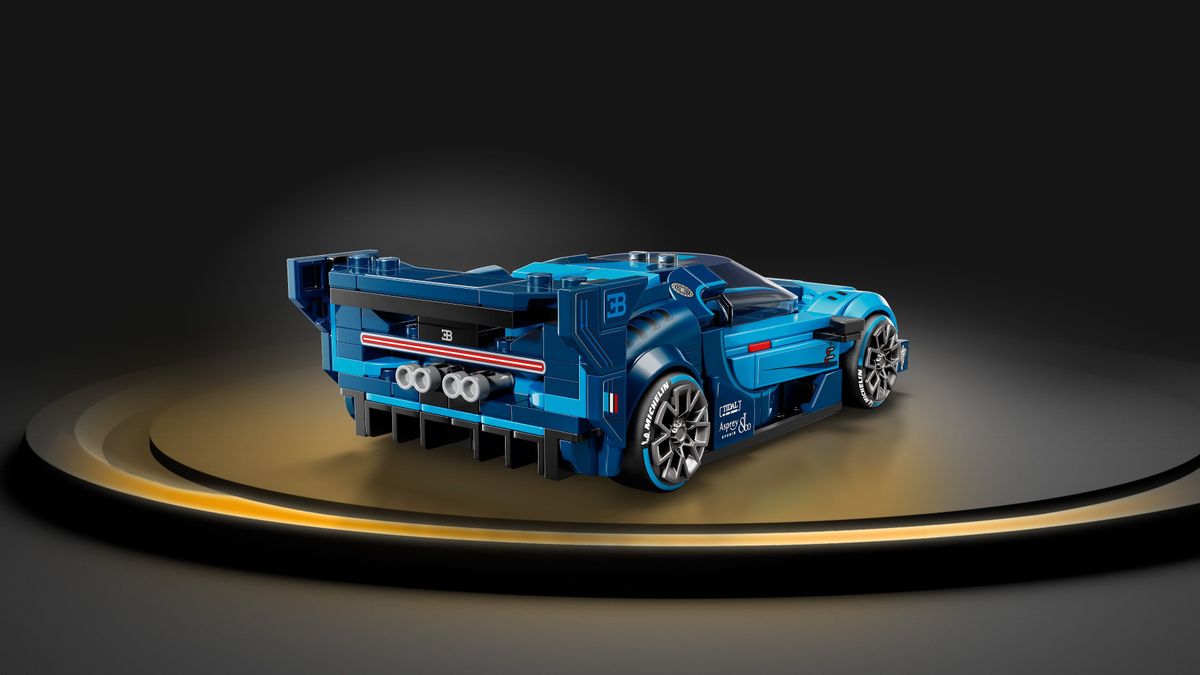 Bugatti Vision GT 1/32 – Voiture Miniature En Alliage De Zinc – Son Et Lumière – Jouet Garçon Fille – Cadeau – Bleu