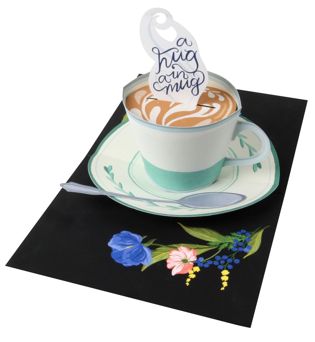 UWP LUXE Geburtstag Pop UP 3D Laser Karte Grußkarte Kaffeetasse 13x11cm ...