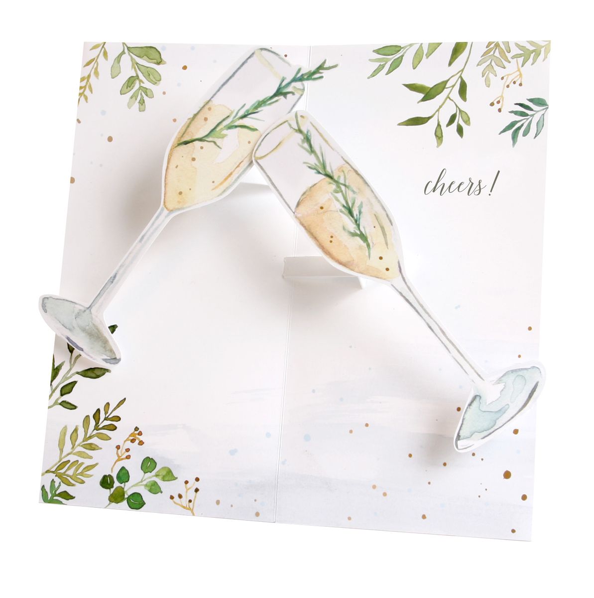 UWP LUXE Hochzeit Geburtstag Pop UP 3D Laser Karte Grußkarte Sekt ...