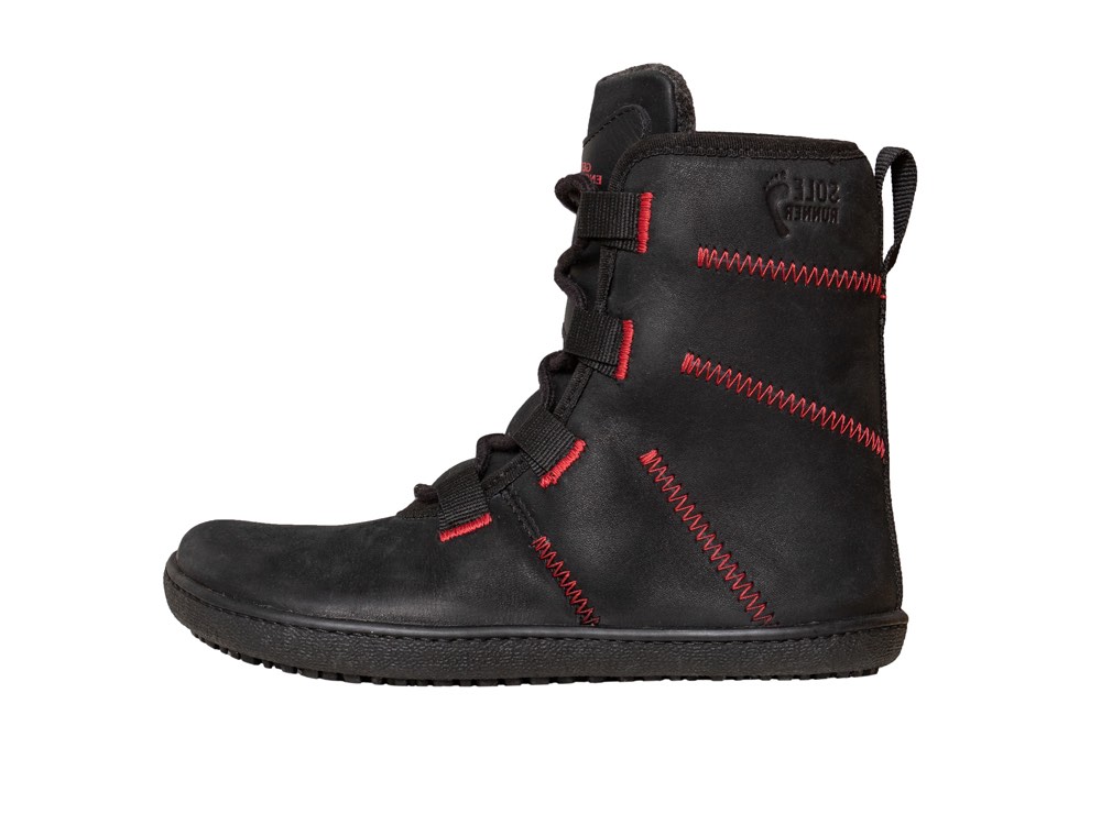 Sole Runner SOLE RUNNER® Kinder Winter Barfußstiefel Amari 3 Black mit warmer Schafwolle photo 2
