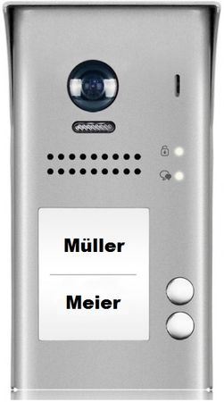 Aussenstation 2-Familien 2-Klingeltasten DT617-S2 zur Erweiterung unserer DT 2-Draht Türsprechanlagen Aussenstation 2-Familien 2-Klingeltasten DT617-S2 zur Erweiterung unserer DT 2-Draht Türsprechanlagen