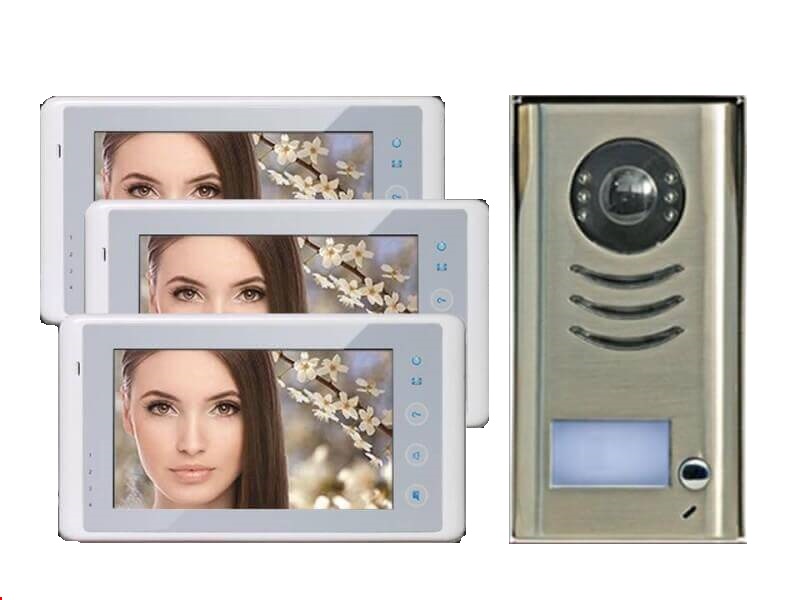 VIDEO TÜRSPRECHANLAGE DT591 + 3x DT27W SONY CCD mit Touchscreen