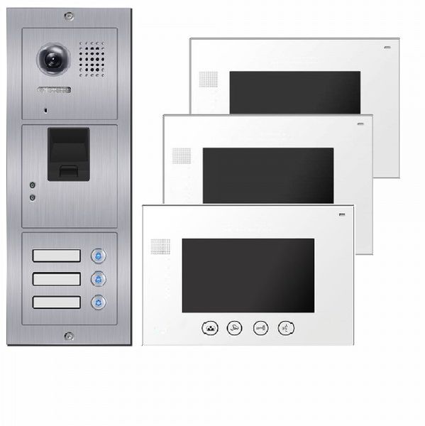 Video Türsprechanlage Fingerprint 3-Familienhaus VT600