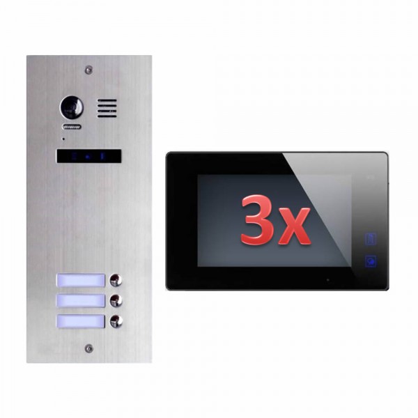 ES3+ DT47B Video Türsprechanlage Videosprechanlage 3-Familienhaus 2Draht