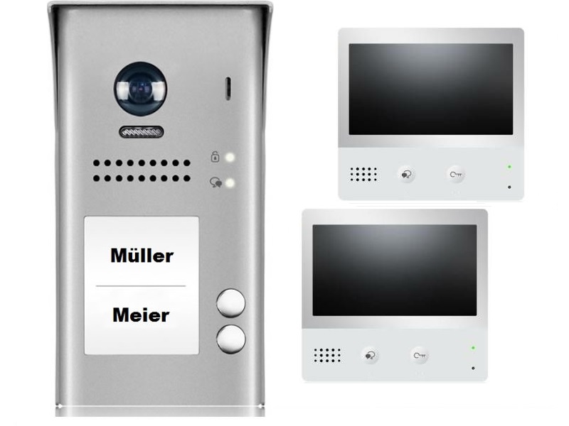 DX471 2-Familienhaus Türklingel mit Kamera Smartphone und Appanbindung