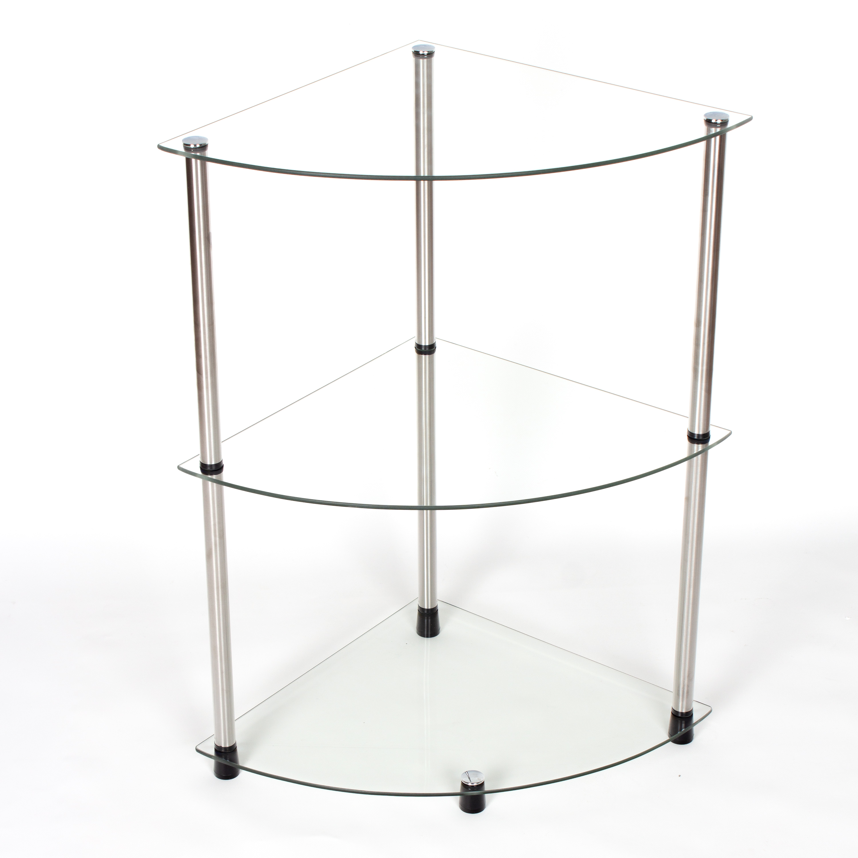 Eckregal WM501 mit Glas-Ablagen | Glasregal