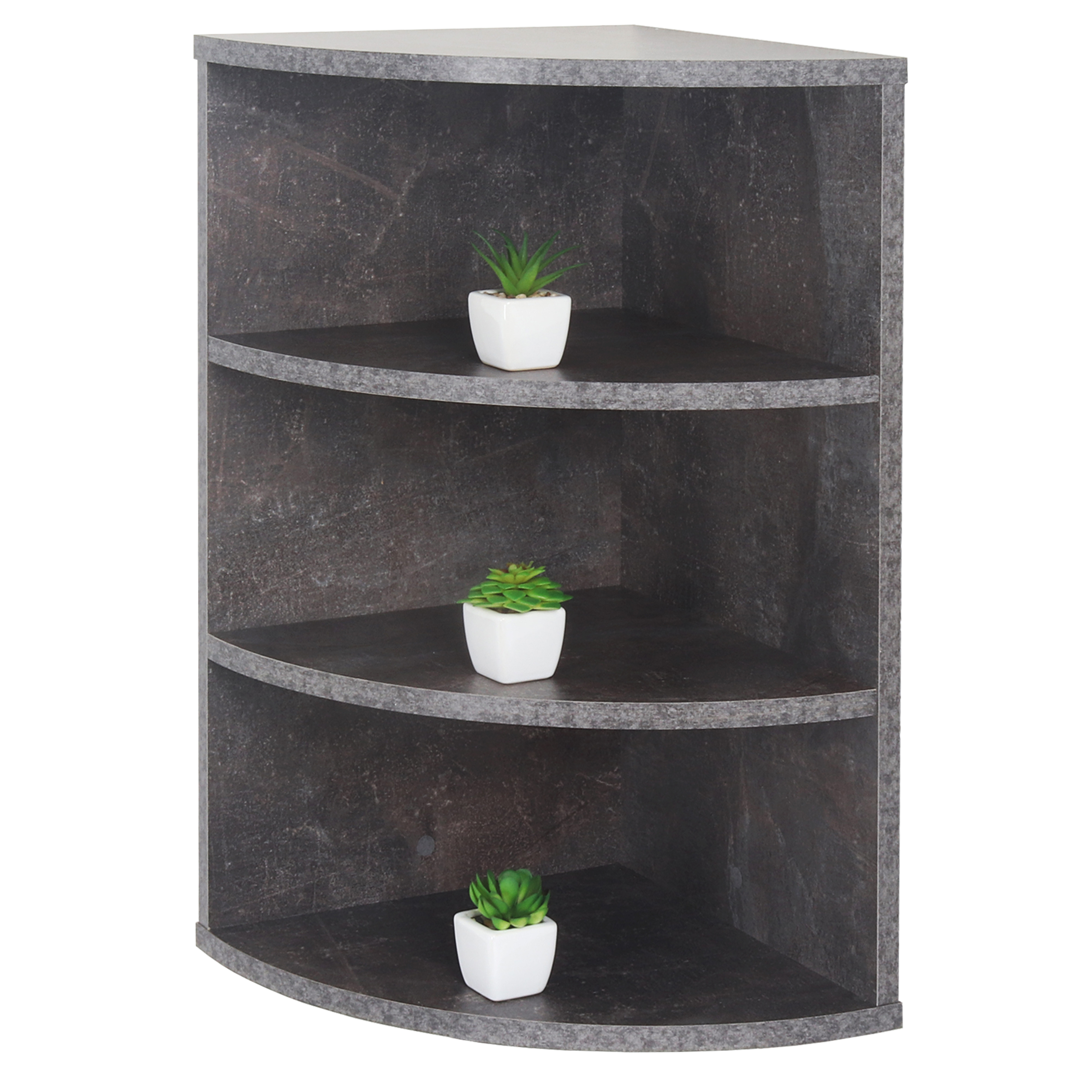 RICOO Eckregal 60 x 33 x 33 cm Wandregal Eckschrank - WM053 mit Farbwahl