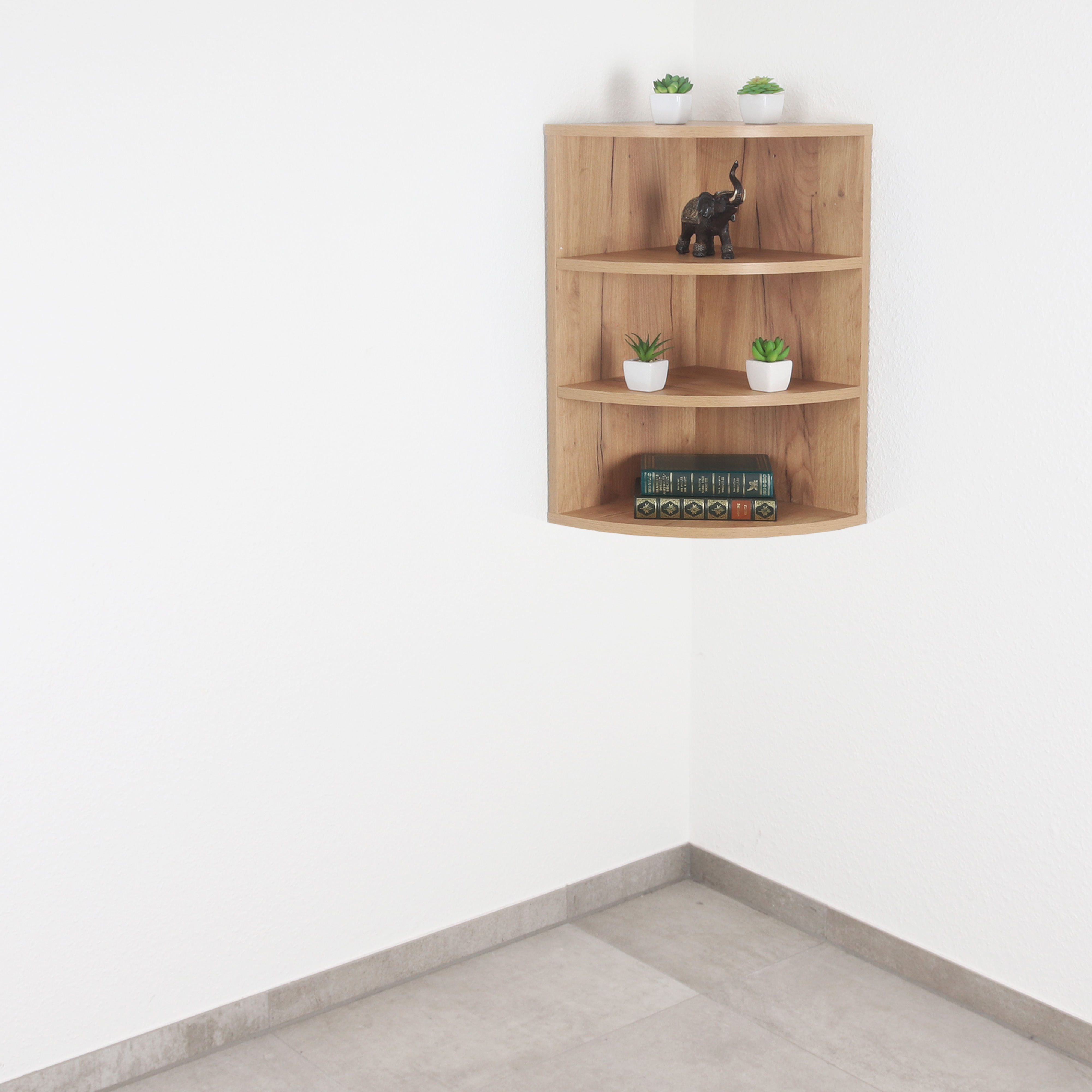 RICOO Eckregal 60 x 33 x 33 cm Wandregal Eckschrank - WM053 mit Farbwahl