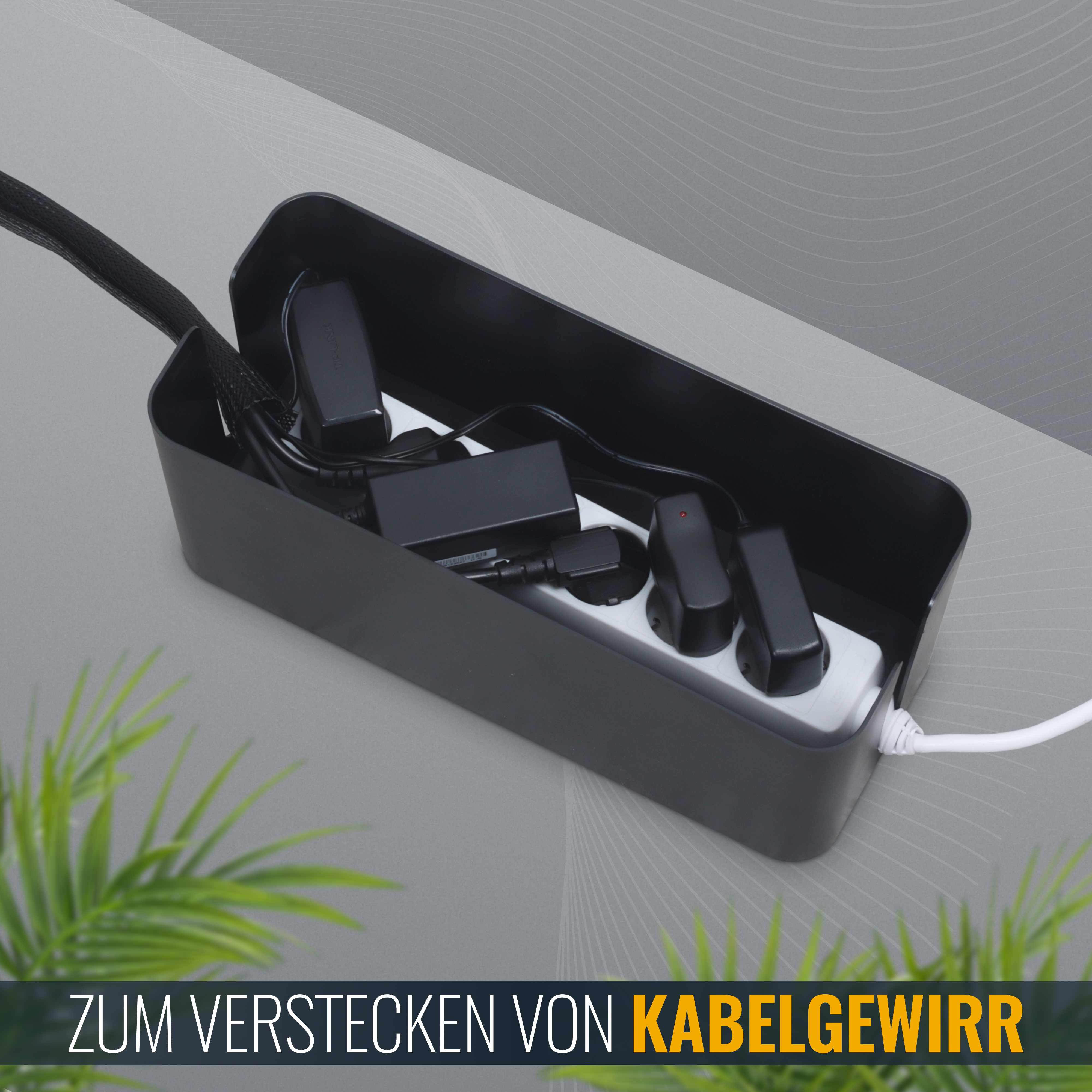 Kabelmanagement Kabel Box mit Deckel 32 x 13,2 x 12,7 cm Z3201